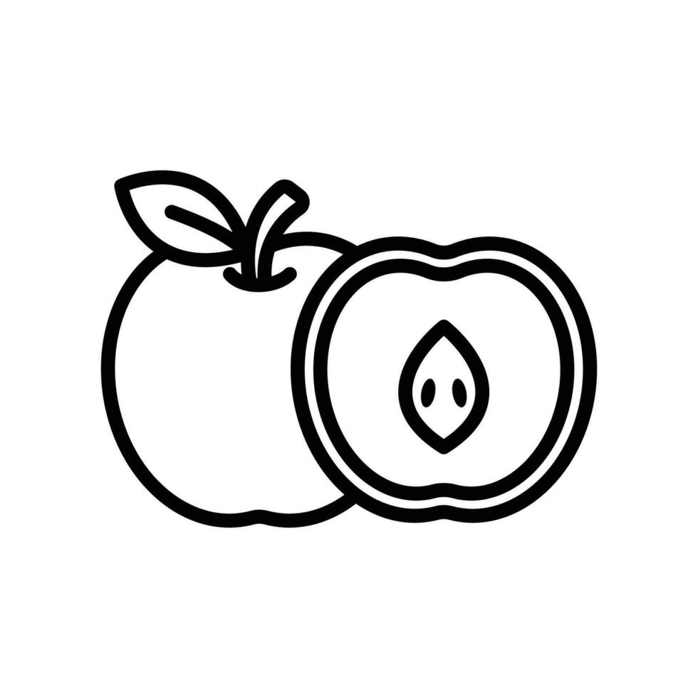 Apfel Obst Symbol Vektor Design Vorlage einfach und sauber