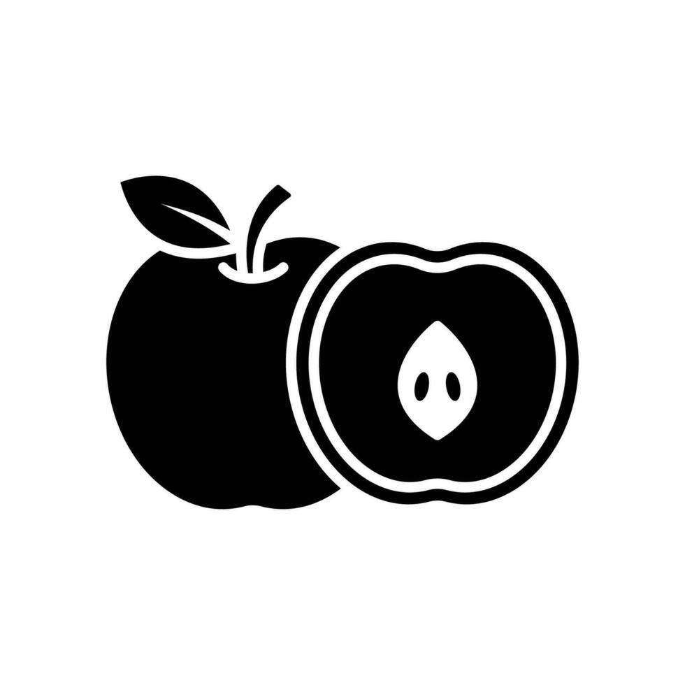 Apfel Obst Symbol Vektor Design Vorlage einfach und sauber