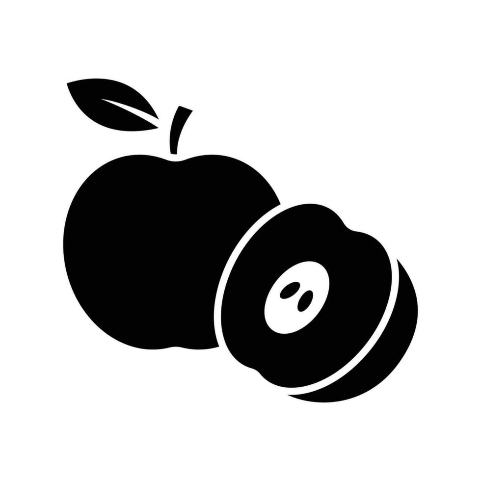 Apfel Obst Symbol Vektor Design Vorlage einfach und sauber