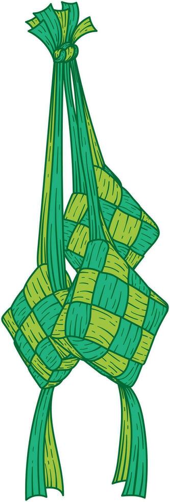 Ketupat aka traditionell mat från indonesien vektor