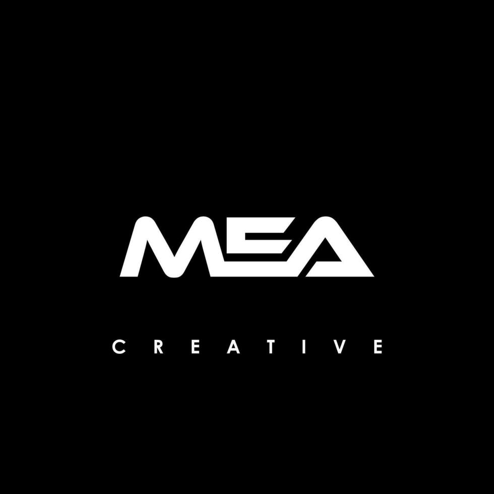 mea Brief Initiale Logo Design Vorlage Vektor Illustration