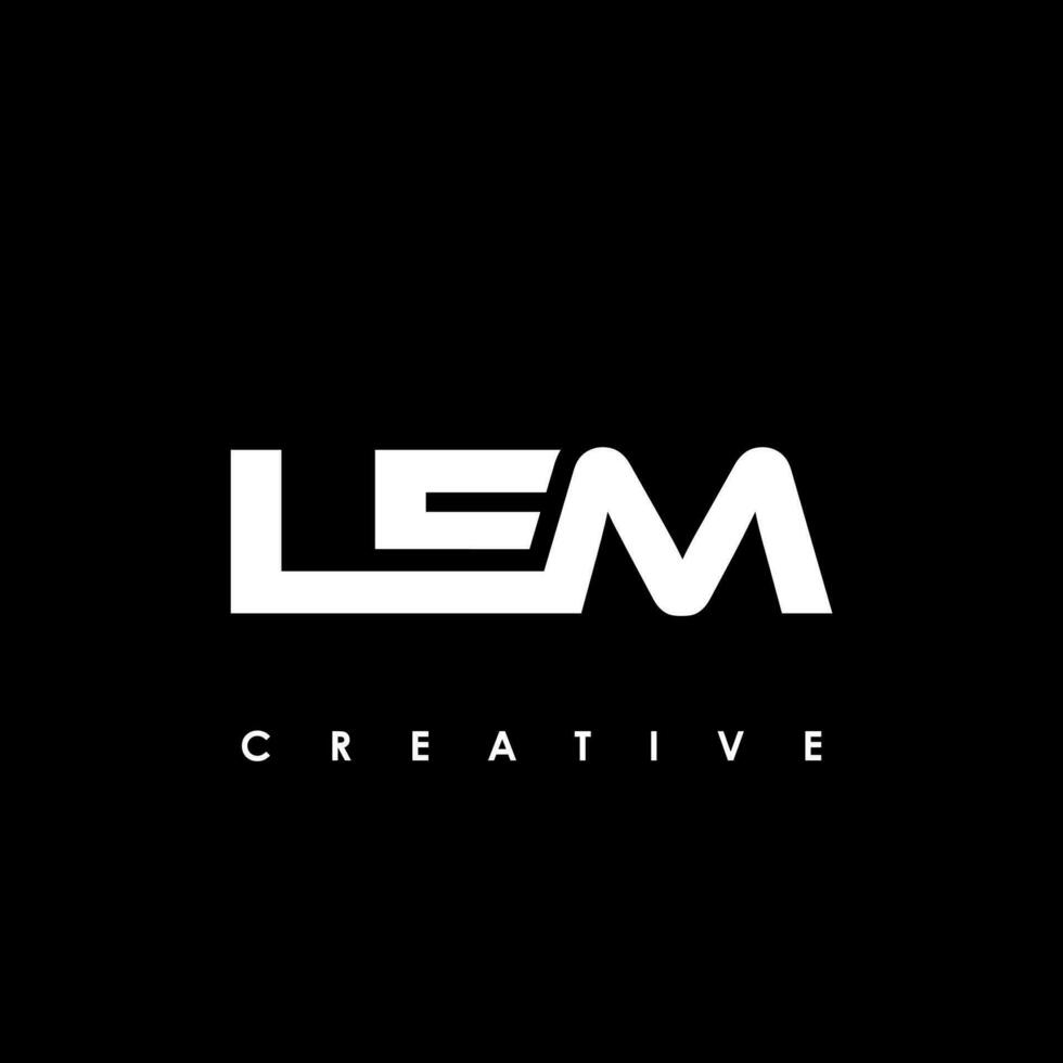 Lem Brief Initiale Logo Design Vorlage Vektor Illustration