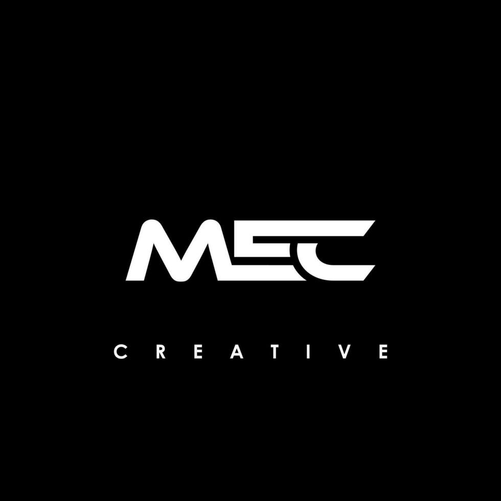 mec brev första logotyp design mall vektor illustration