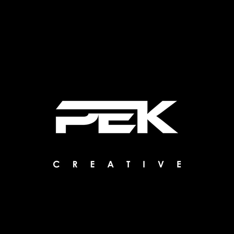 pek Brief Initiale Logo Design Vorlage Vektor Illustration