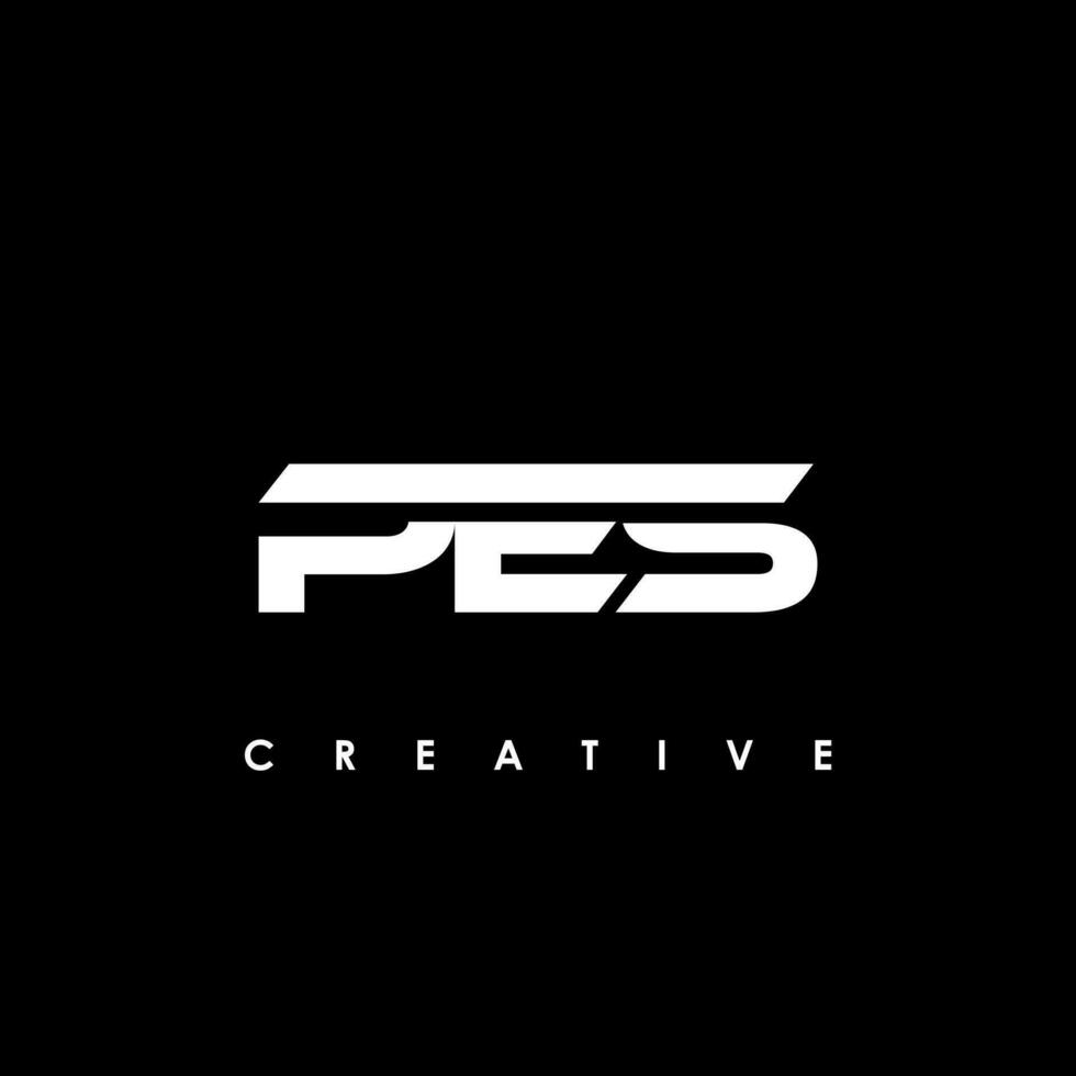 Pes Brief Initiale Logo Design Vorlage Vektor Illustration