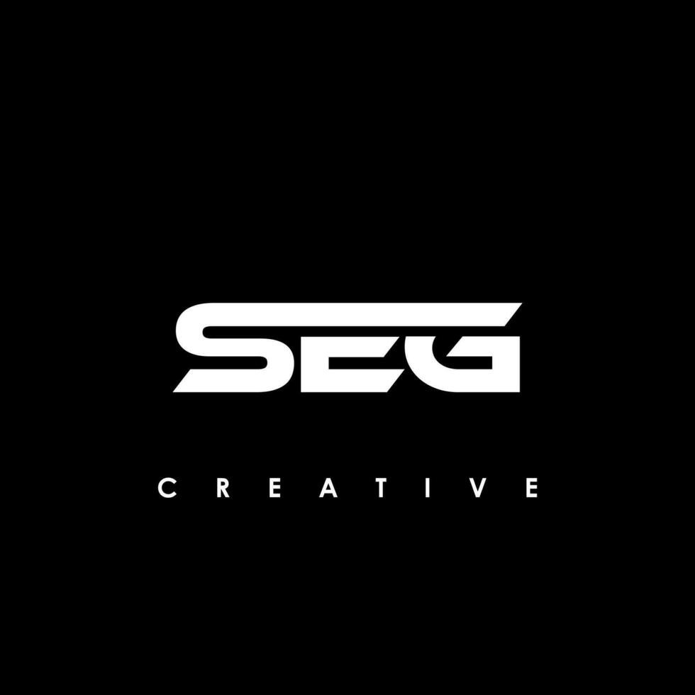 Seg Brief Initiale Logo Design Vorlage Vektor Illustration