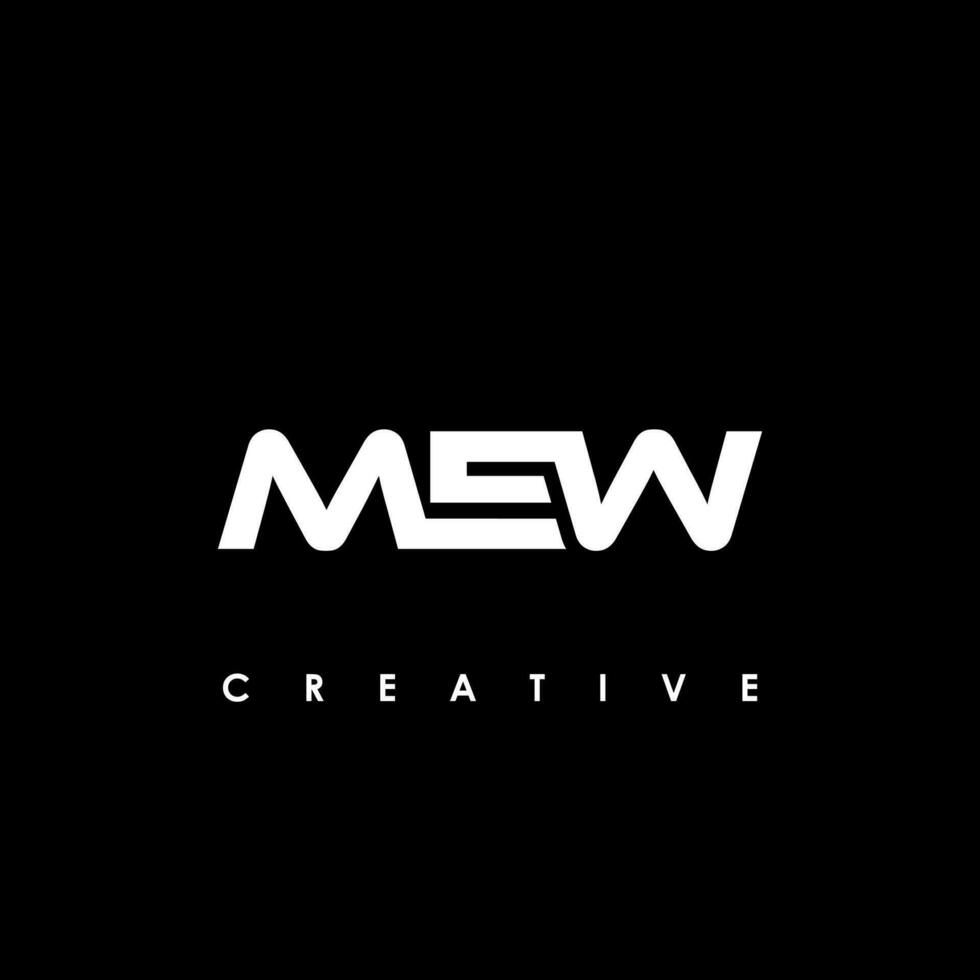 mew brev första logotyp design mall vektor illustration