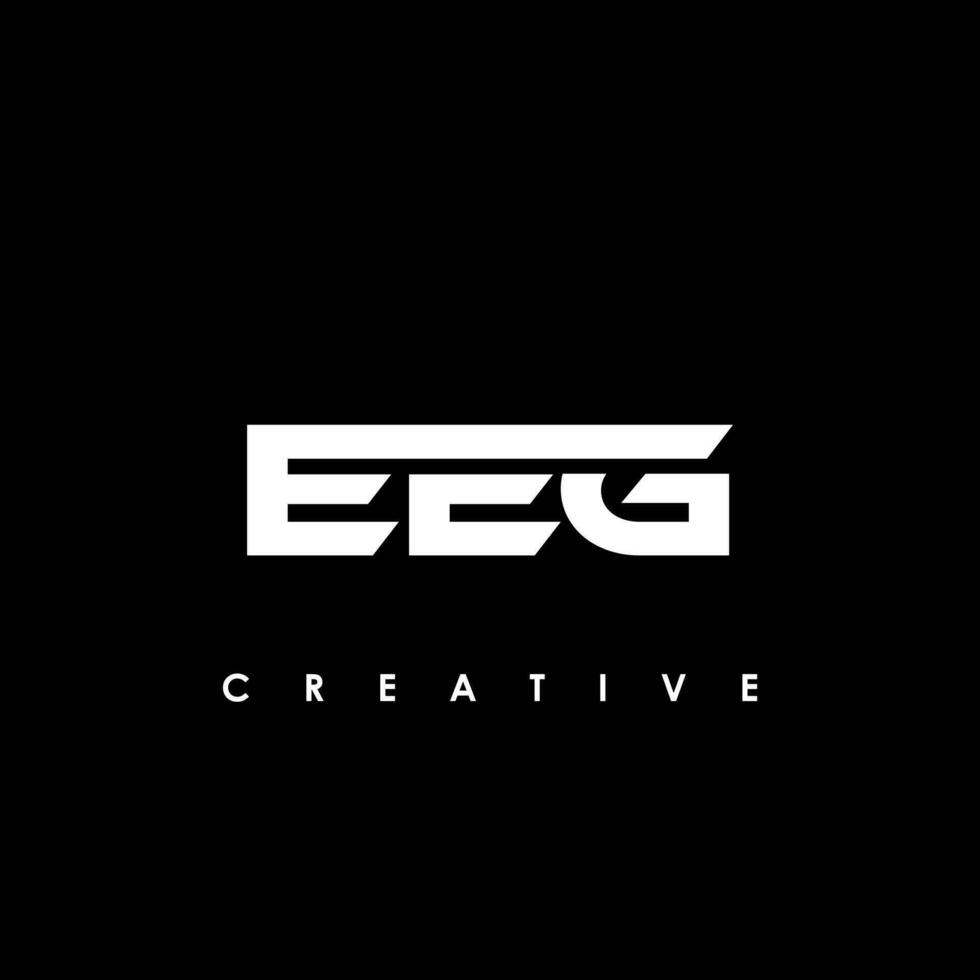 eeg Brief Initiale Logo Design Vorlage Vektor Illustration