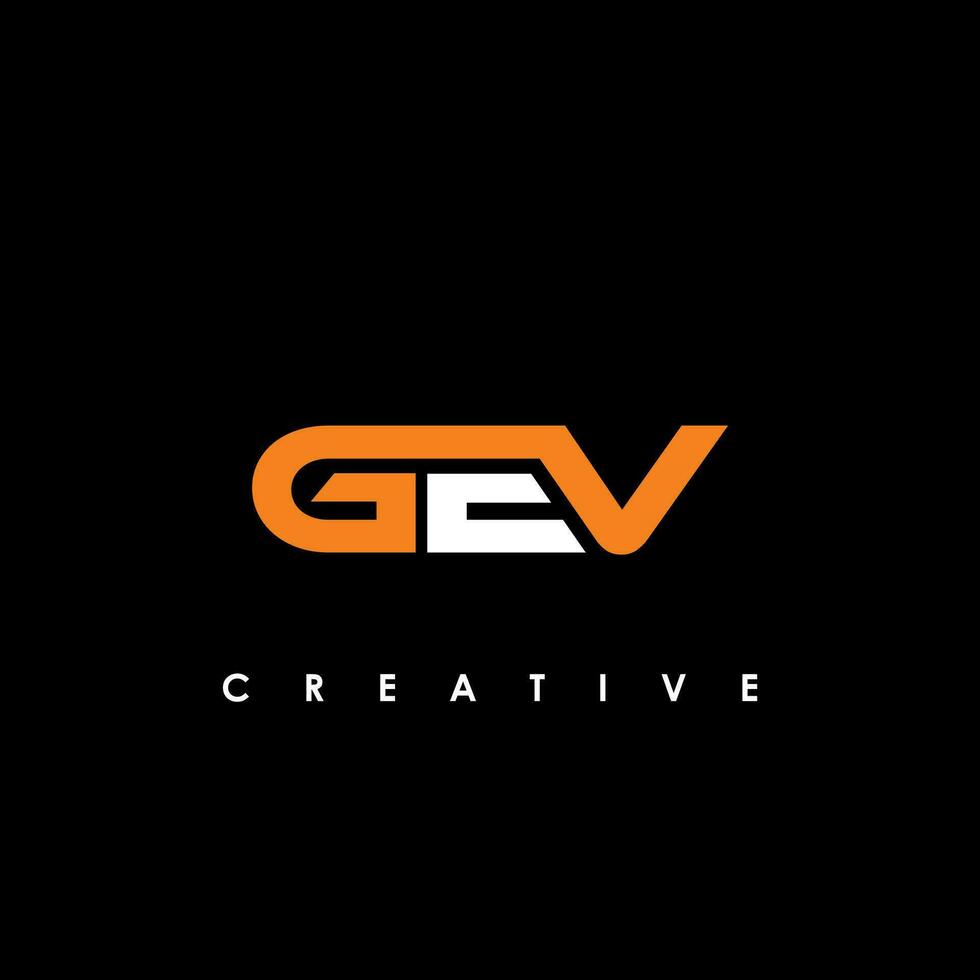 gev brev första logotyp design mall vektor illustration