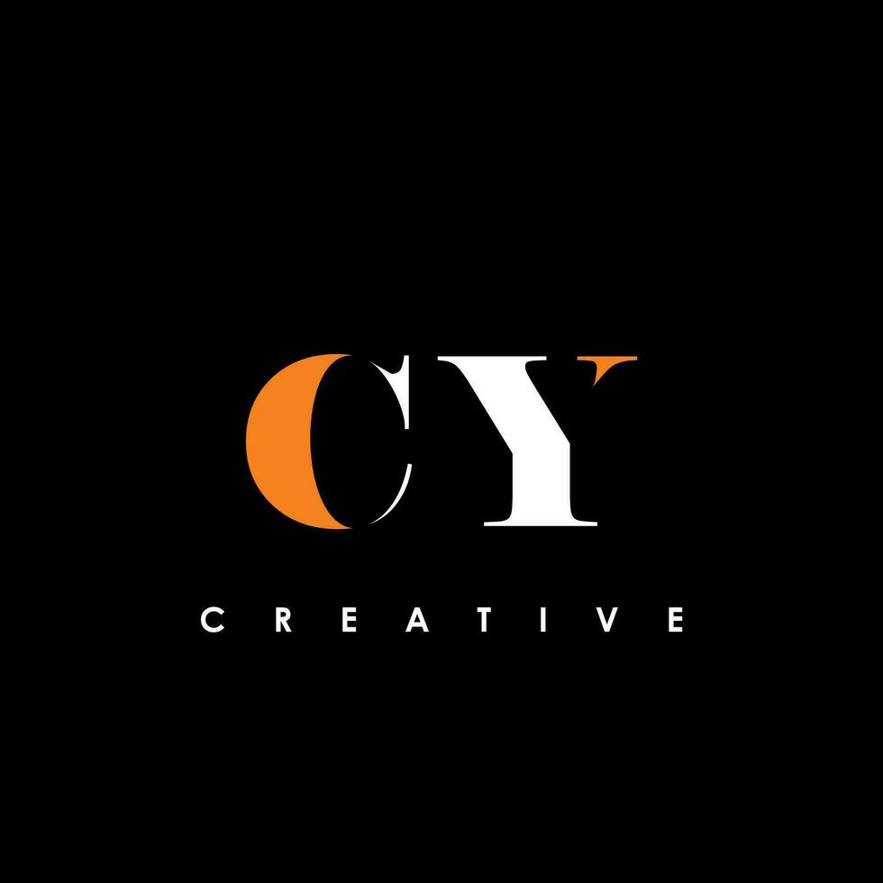cy brev första logotyp design mall vektor illustration