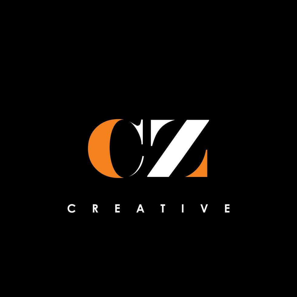 cz Brief Initiale Logo Design Vorlage Vektor Illustration