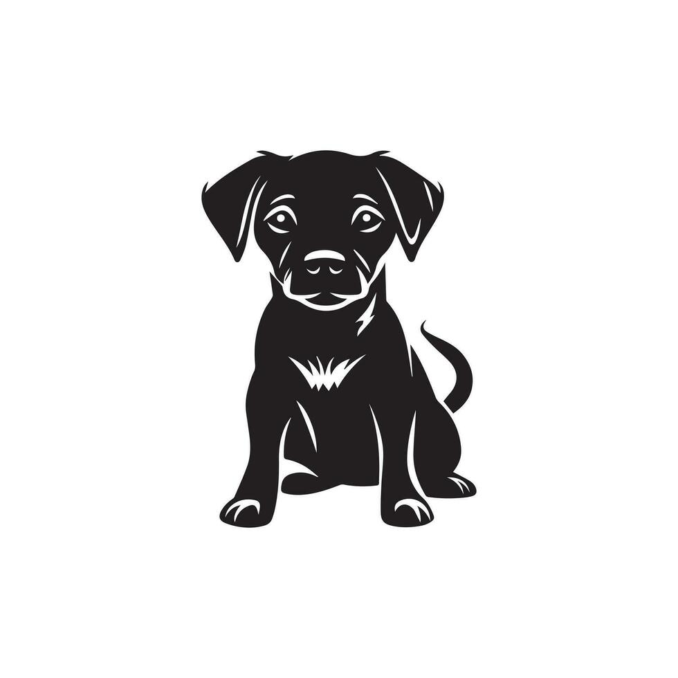 Hund Symbol schwarz und Weiß Vektor Illustration Hintergrund.