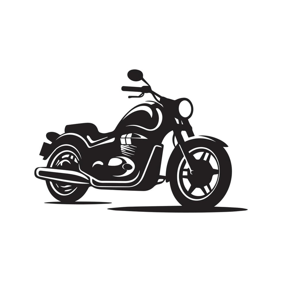 Motorrad Silhouetten auf ein Weiß Hintergrund. Vektor Illustration.