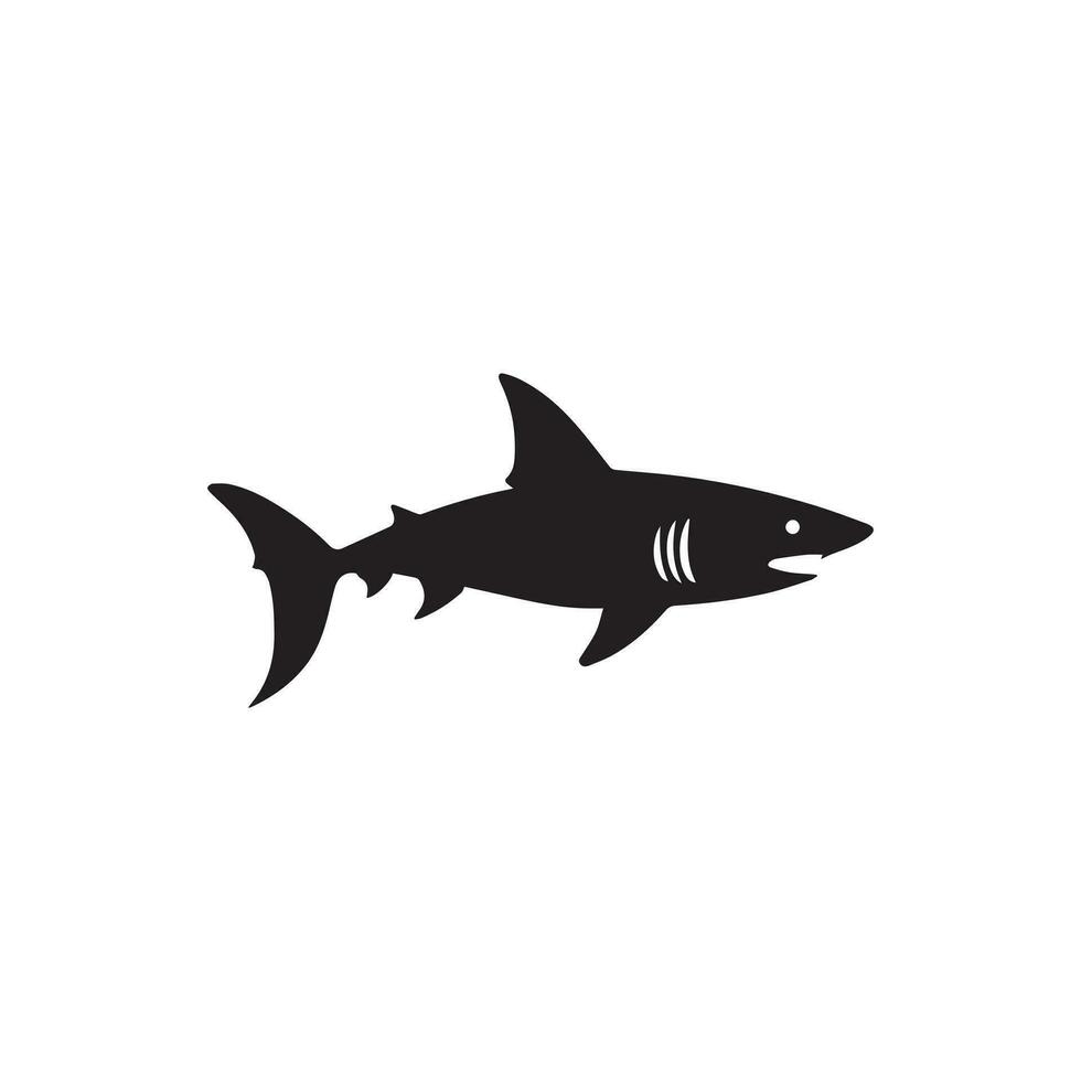 Hai Symbol auf Weiß Hintergrund. Vektor Illustration Design.