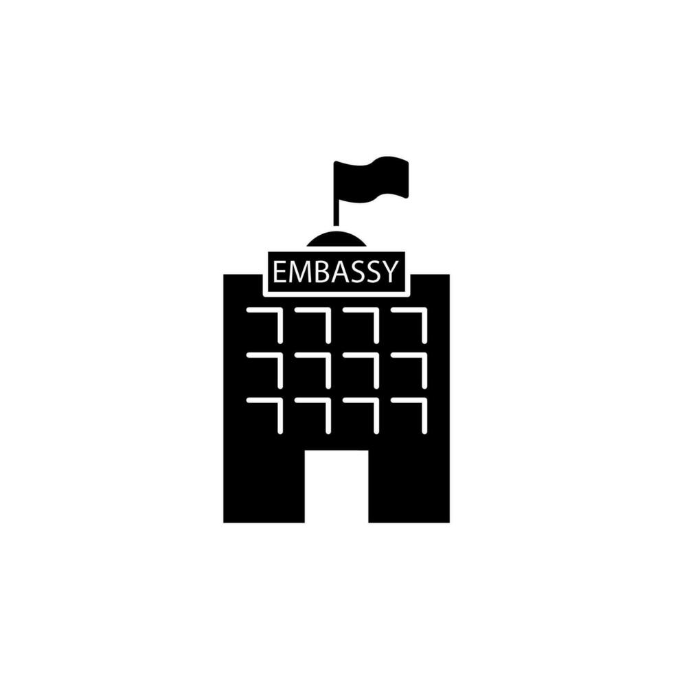 ambassad begrepp linje ikon. enkel element illustration. ambassad begrepp översikt symbol design. vektor