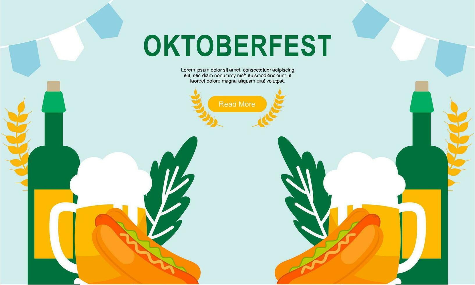 oktoberfest horisontell baner vektor design