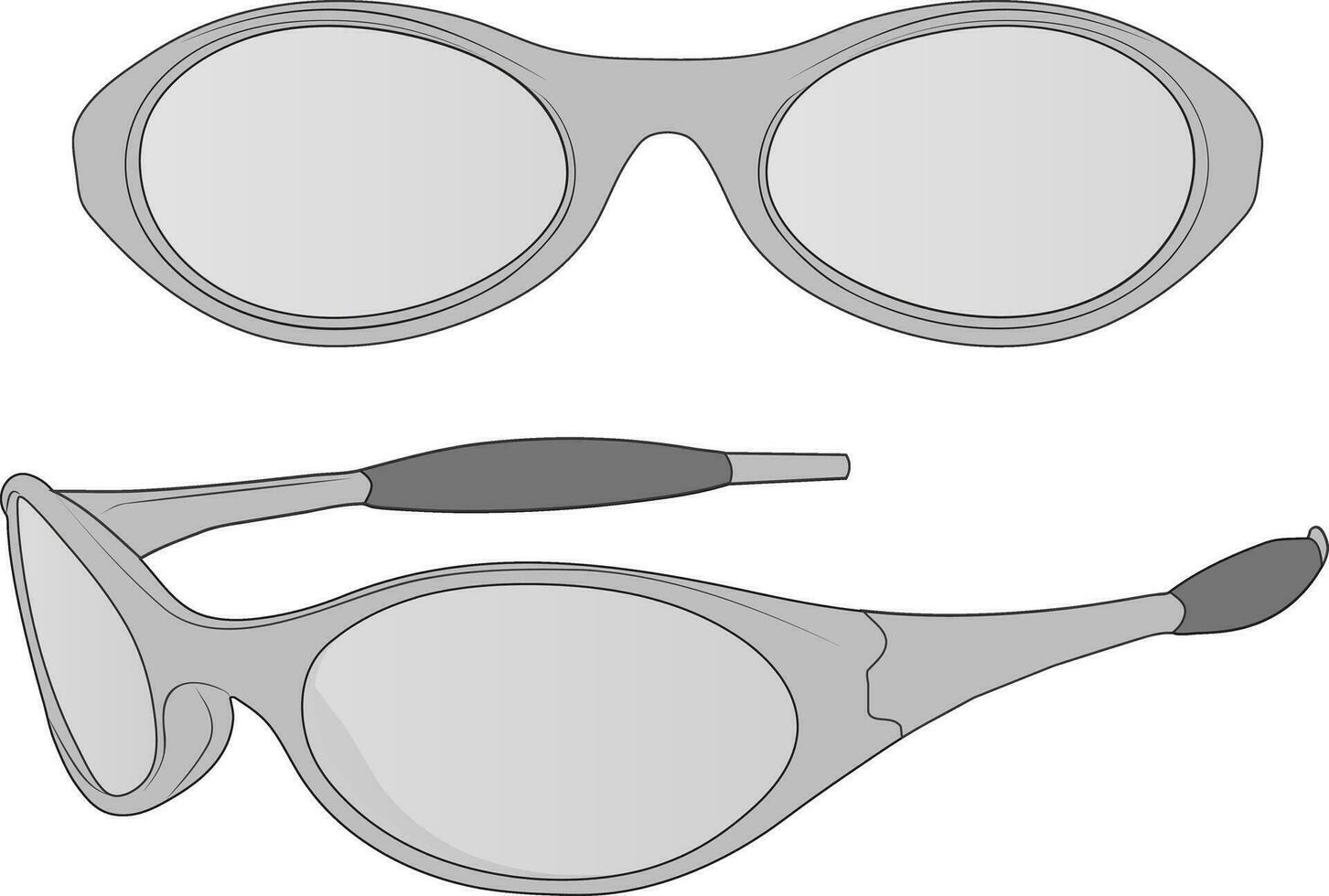 Sport Sonnenbrille auf transparent Hintergrund vektor