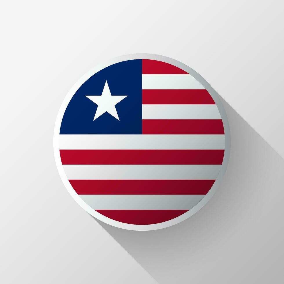 kreativ Liberia Flagge Kreis Abzeichen vektor