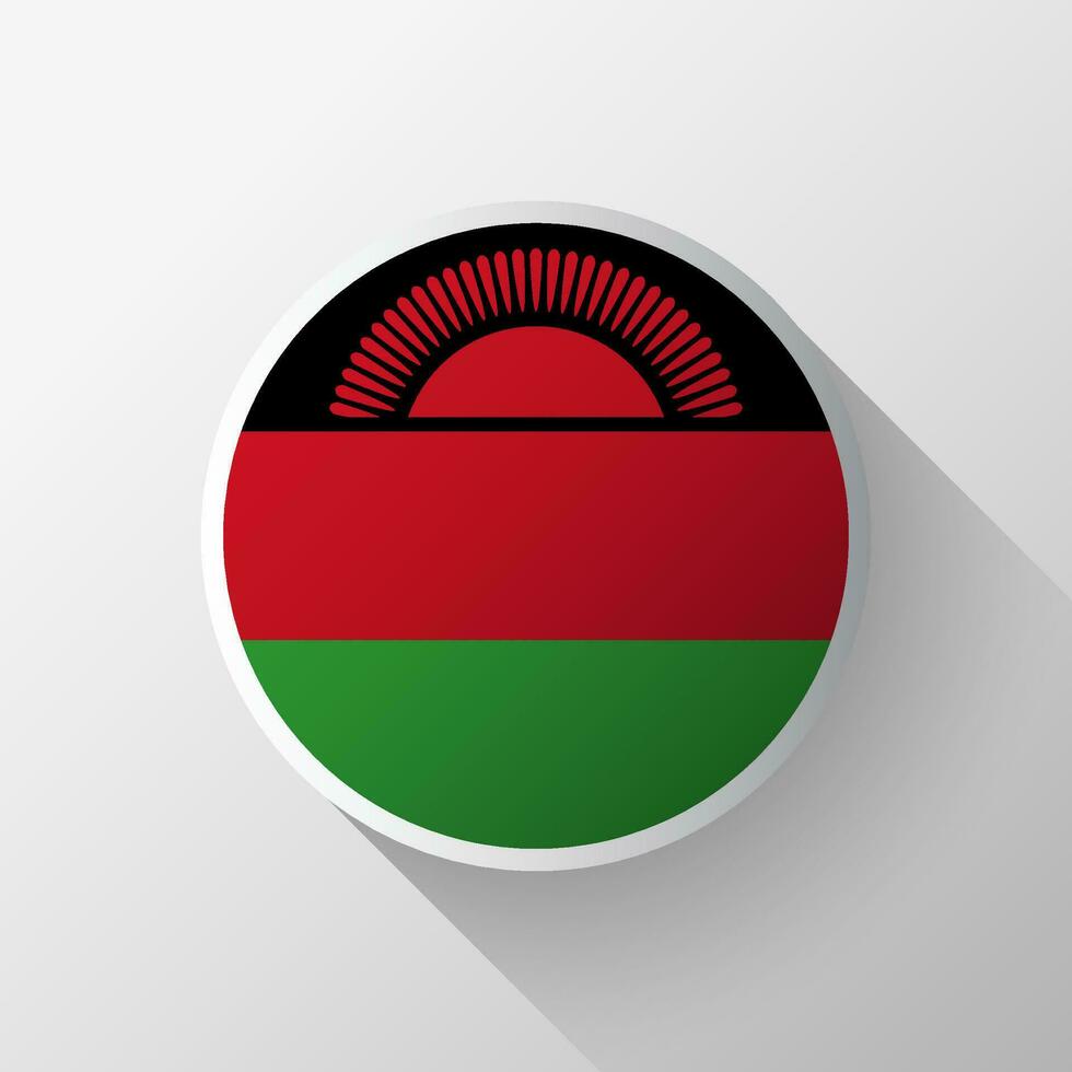 kreativ Malawi Flagge Kreis Abzeichen vektor