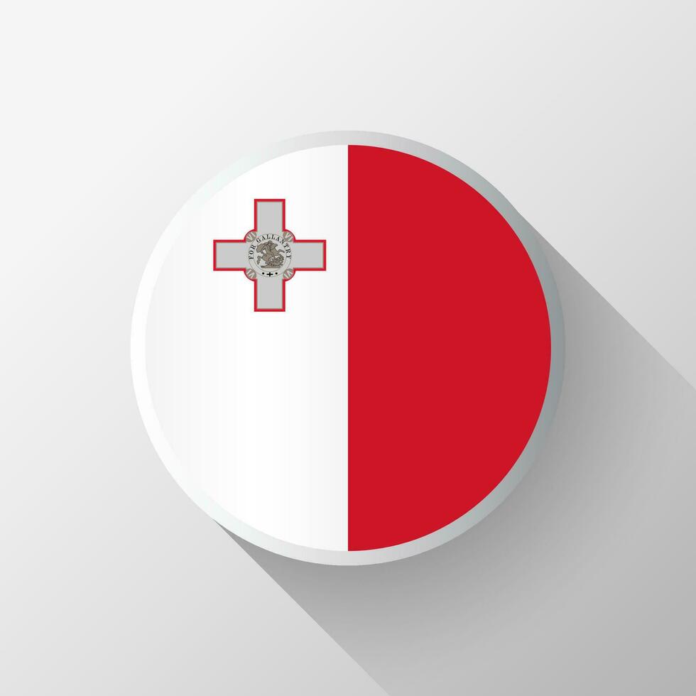 kreativ Malta Flagge Kreis Abzeichen vektor