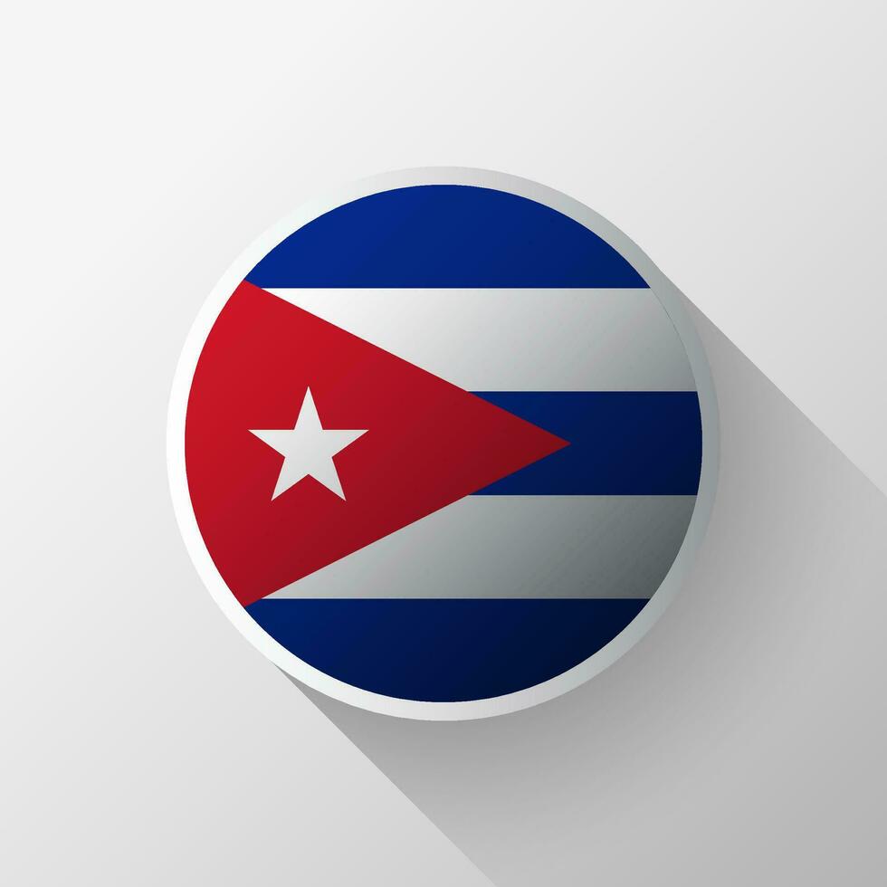 kreativ Kuba Flagge Kreis Abzeichen vektor