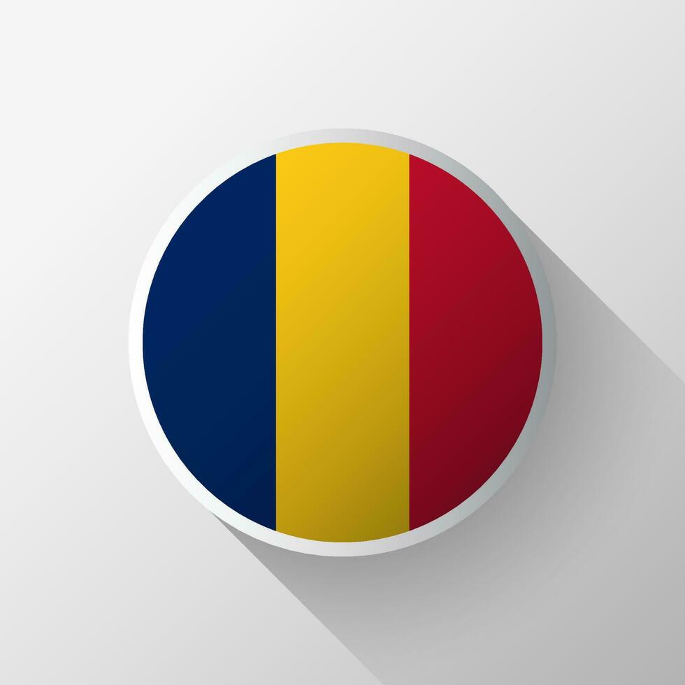 kreativ Rumänien Flagge Kreis Abzeichen vektor