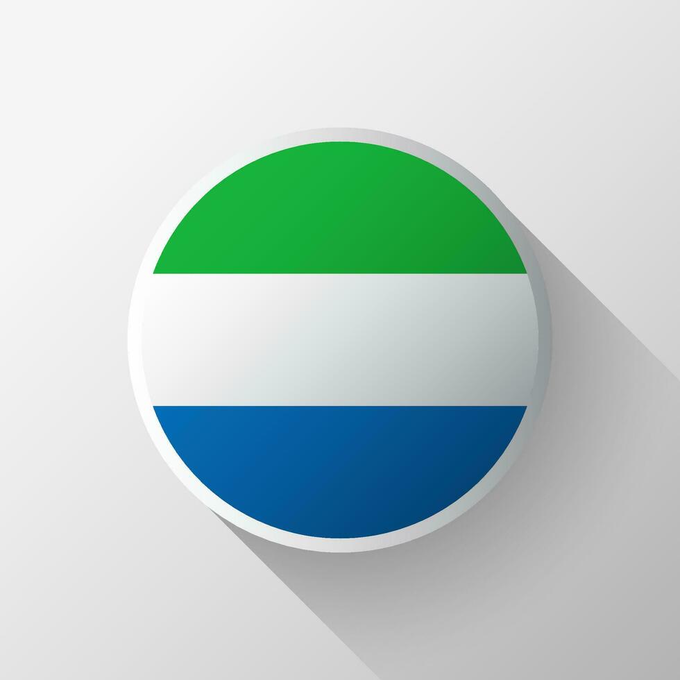 kreativ Sierra leone Flagge Kreis Abzeichen vektor