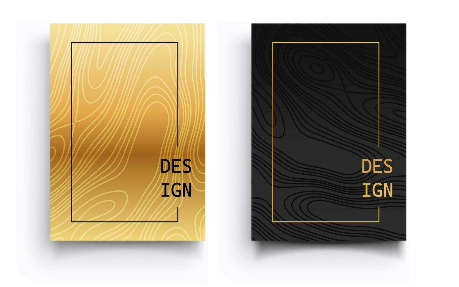 vektor modern svart och guld omslag design. lyx kreativ gyllene dynamisk linje mönster