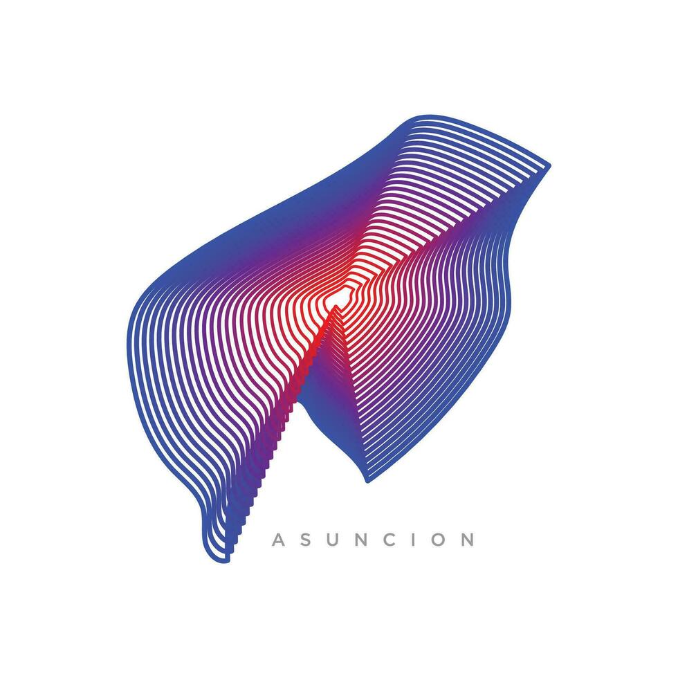 asuncion avdelning av paraguay Land Karta illustration. vektor