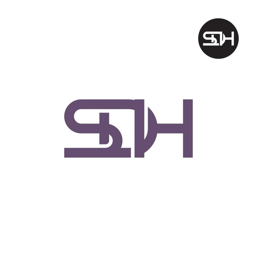 brev sdh monogram logotyp design vektor