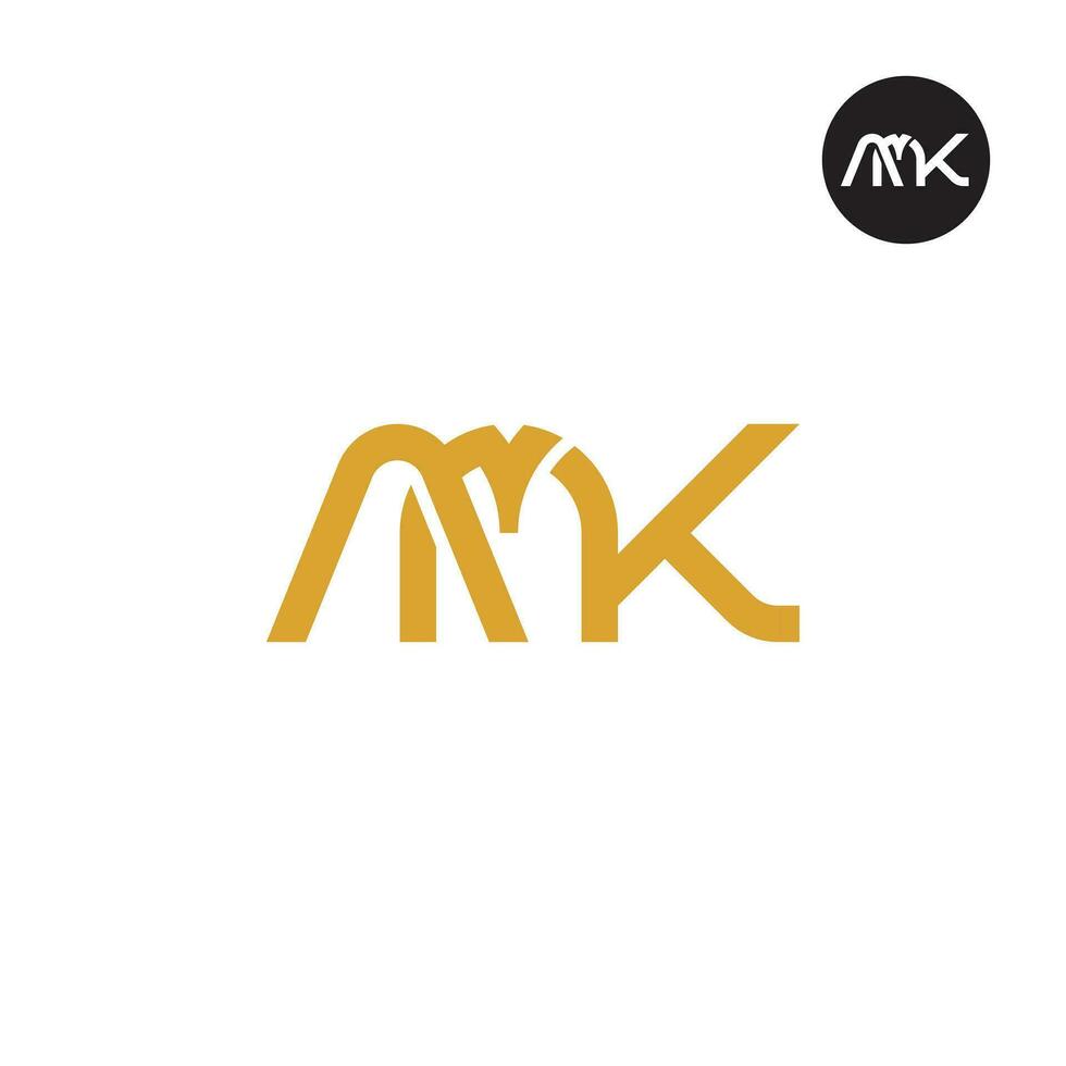 brev amk monogram logotyp design vektor