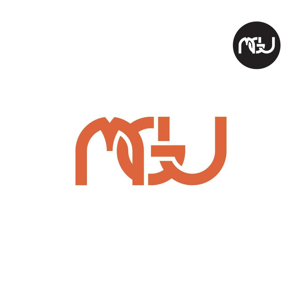 brev mgu monogram logotyp design vektor