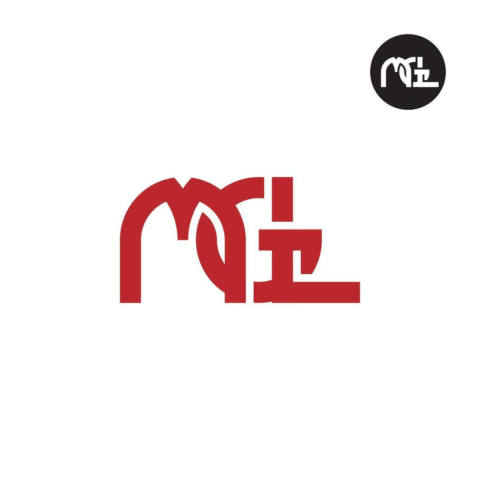 brev mgl monogram logotyp design vektor