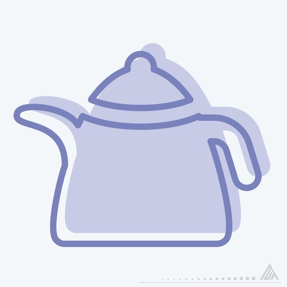 ikon kaffeflaska - tvåfärgad stil vektor