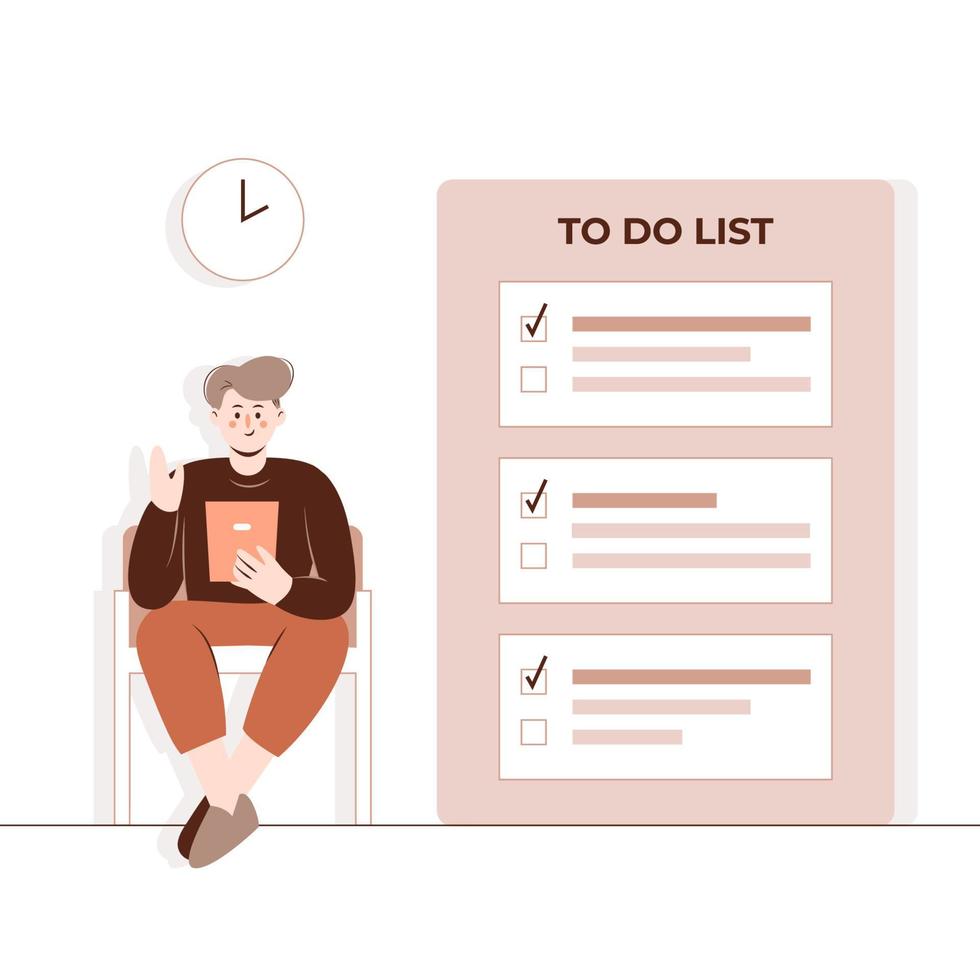 To-Do-Listenkonzept im Flat Design vektor