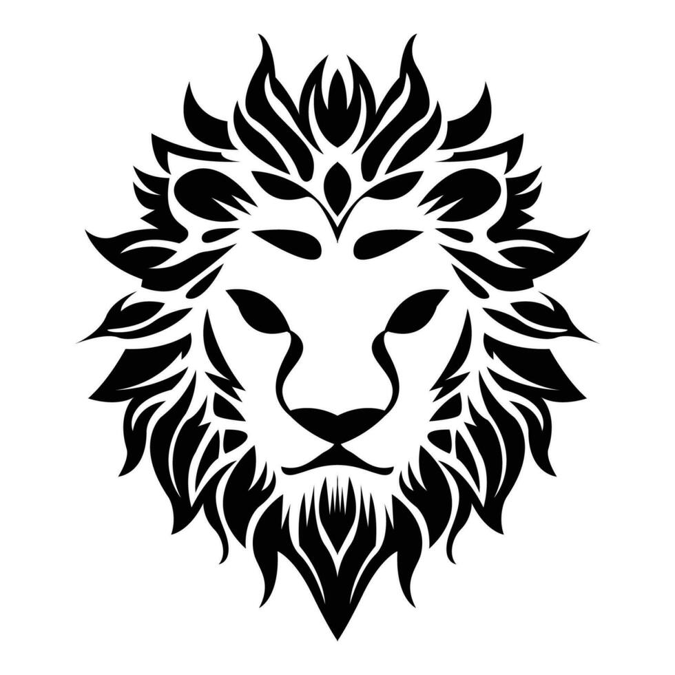 enkel abstrakt lejon huvud logotyp vektor ikoniska illustration