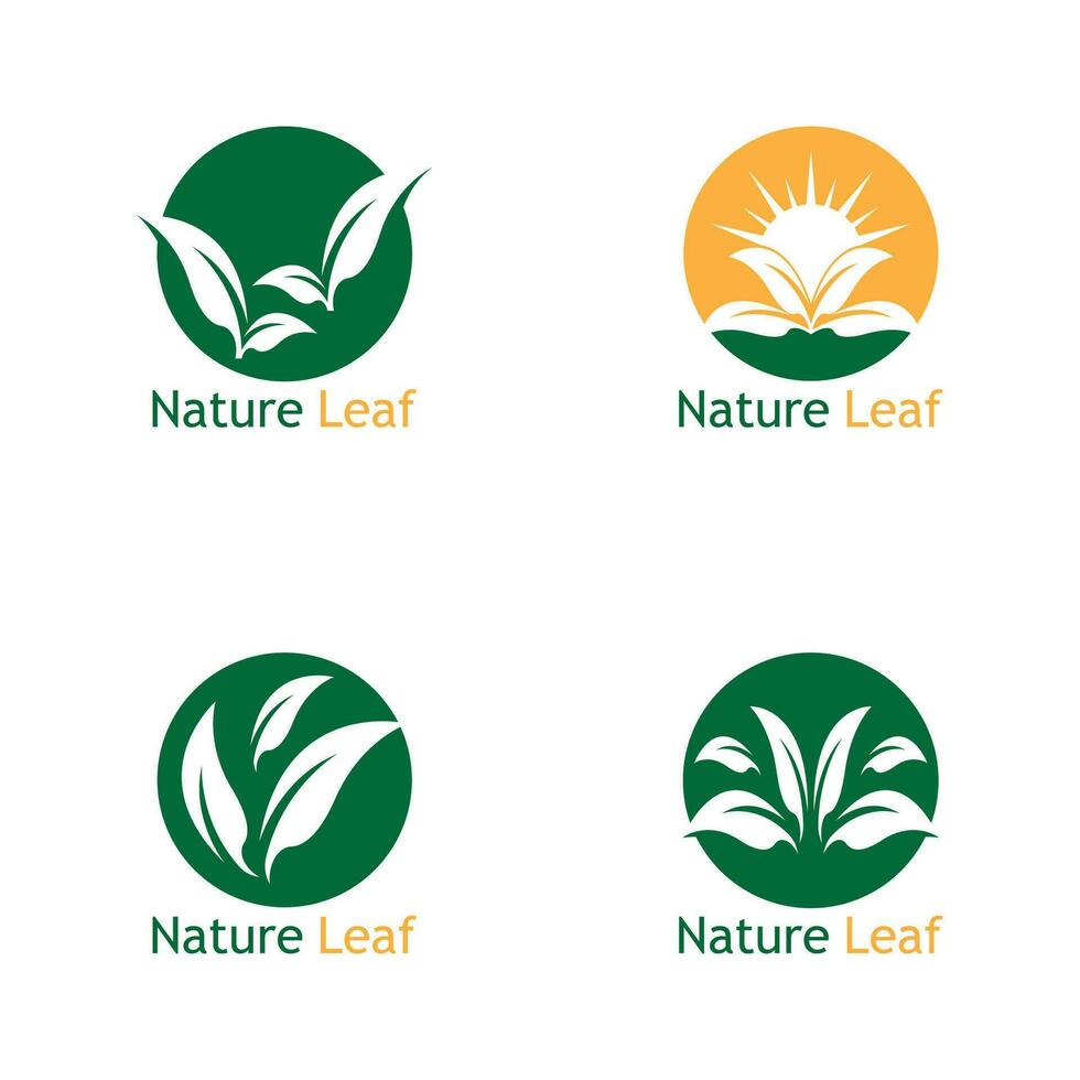 grön blad natur växt konceptuell symbol vektor illustration