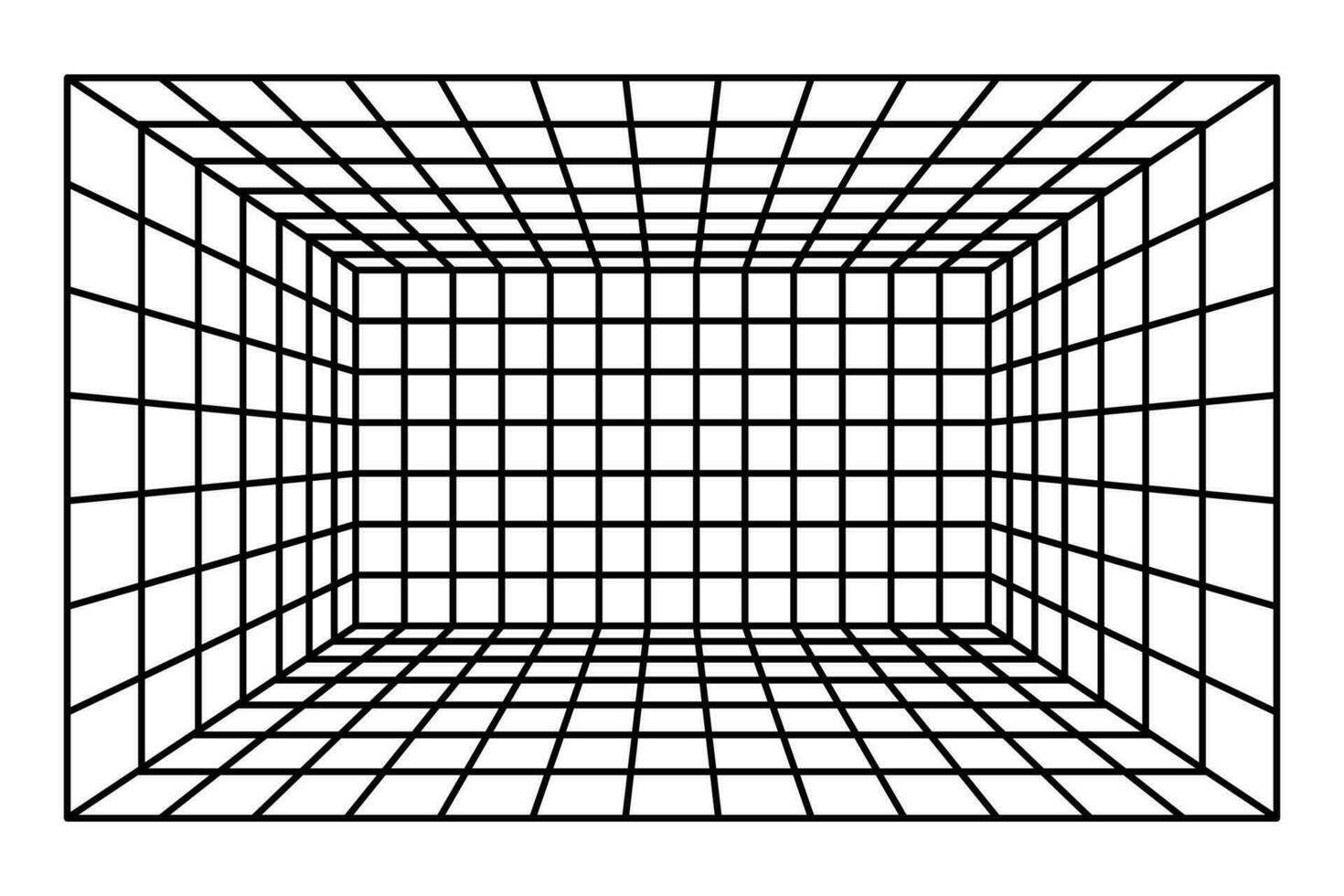 perspektiv rutnät rum bakgrund vektor illustration.