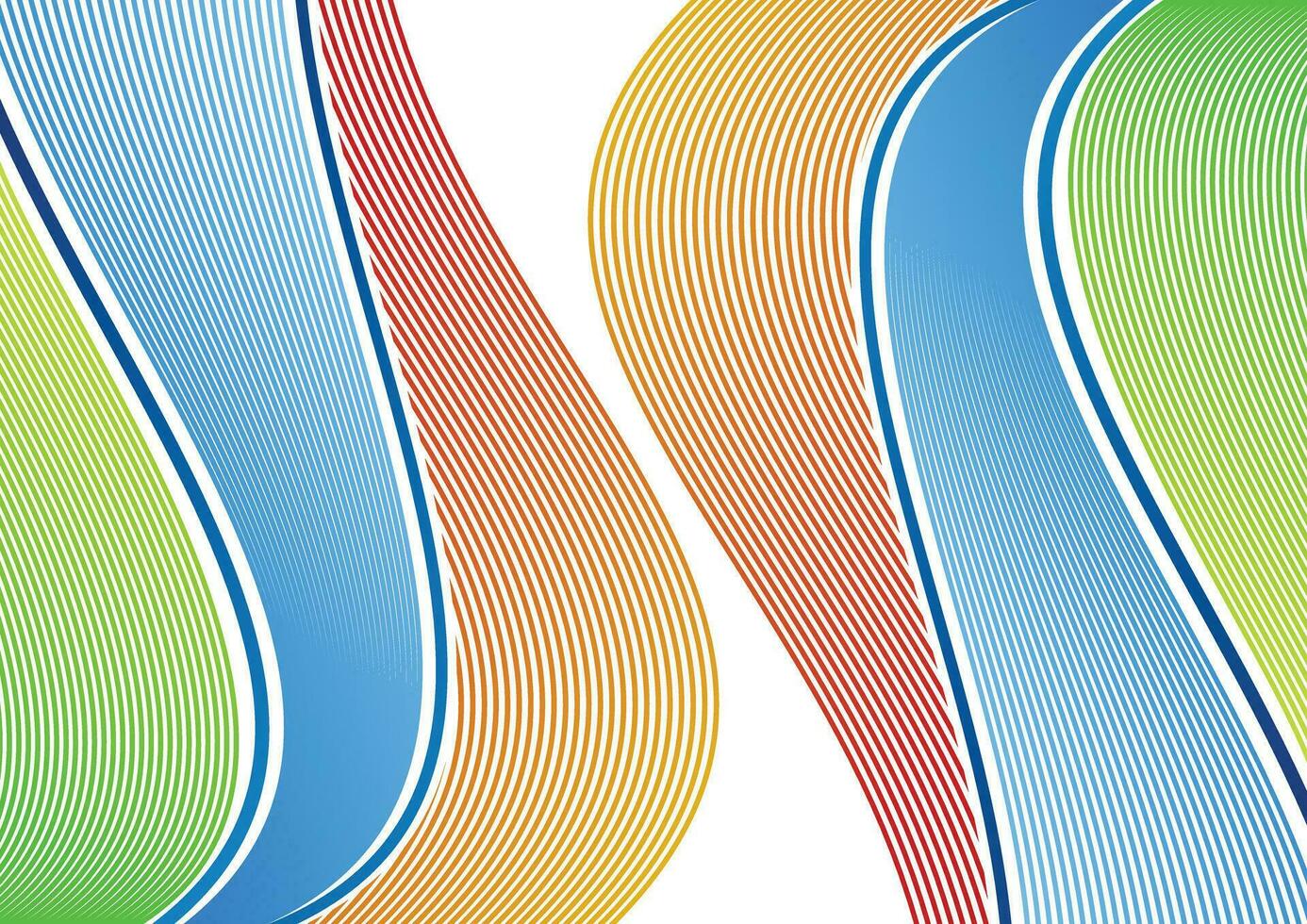 Welle Linie bunt Design Weiß Hintergrund vektor