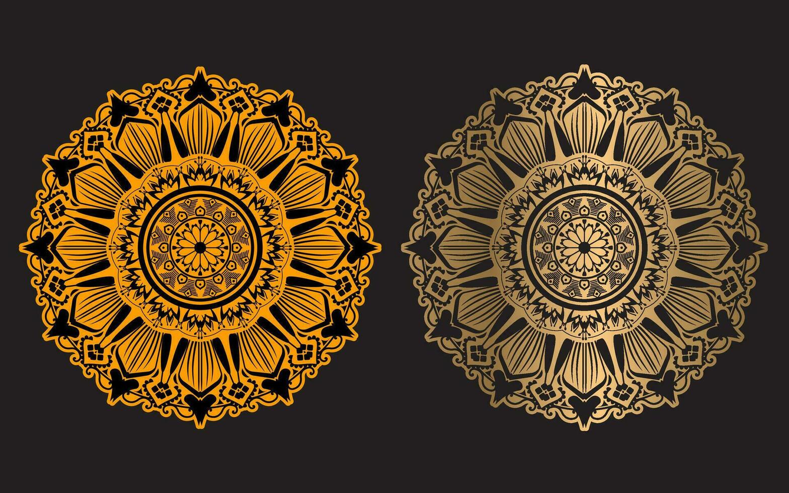 Luxus Gold mandala, bunt Mandala zum Henna, mehndi, Tätowierung, dekorativ ethnisch Zier Elemente, orientalisch Muster, Arabisch Mandala Design. vektor