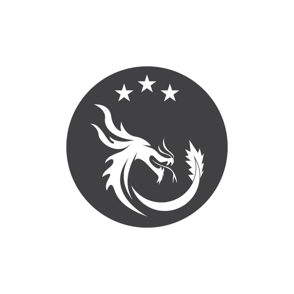 Drachen Silhouette Symbol Symbol Vektor Illustration