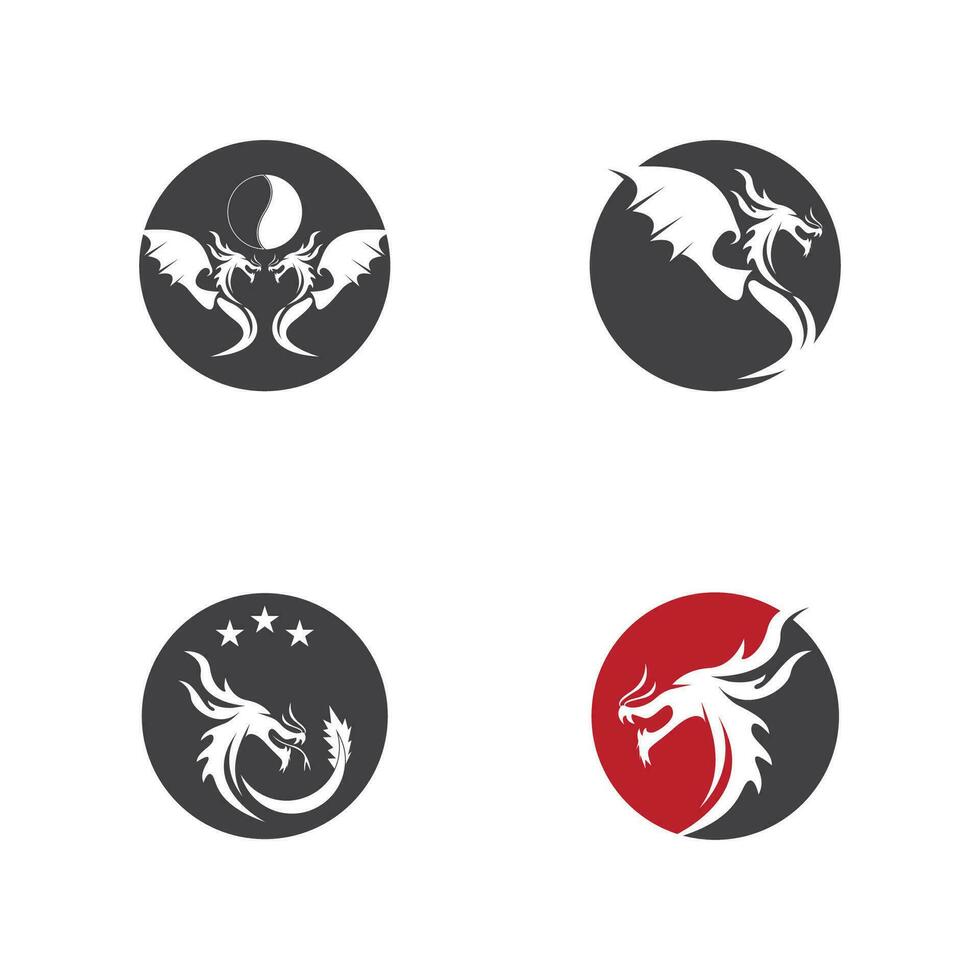 Drachen Silhouette Symbol Symbol Vektor Illustration