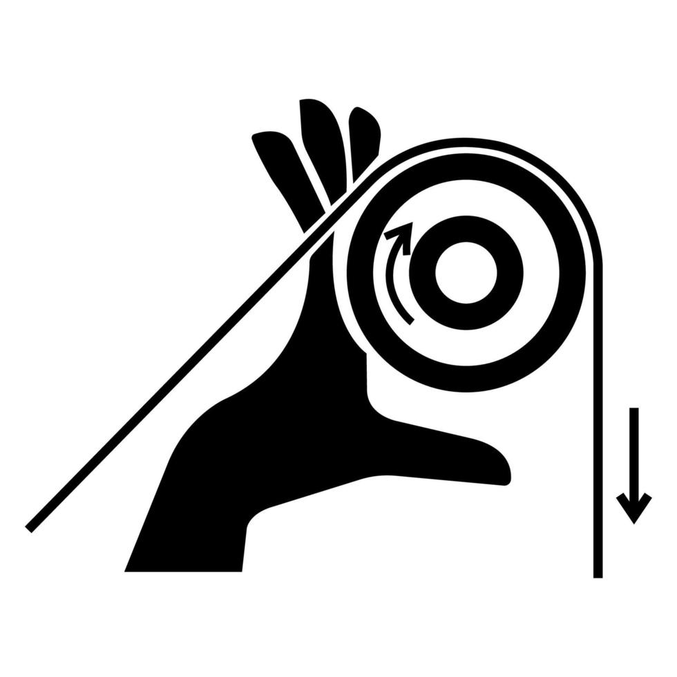 Handverschränkungswalzen-Symbolzeichen, Vektorillustration, isolieren auf weißem Hintergrundetikett .eps10 vektor