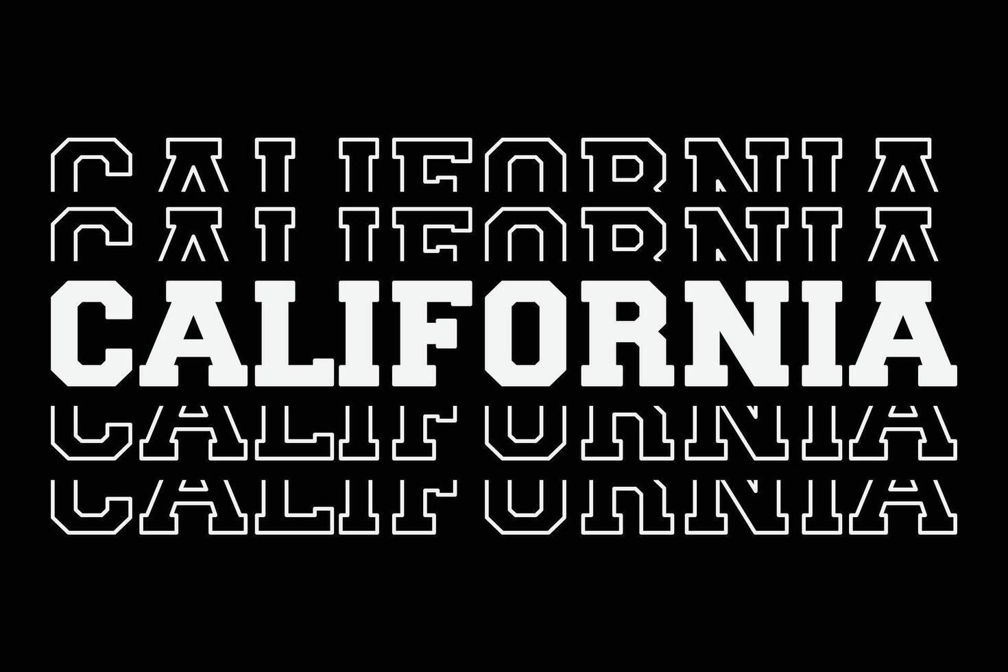 patriotisch USA Zustand Kalifornien T-Shirt Design vektor