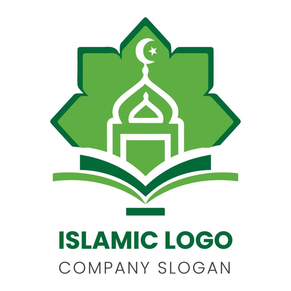 islamic logotyp design mall vektor