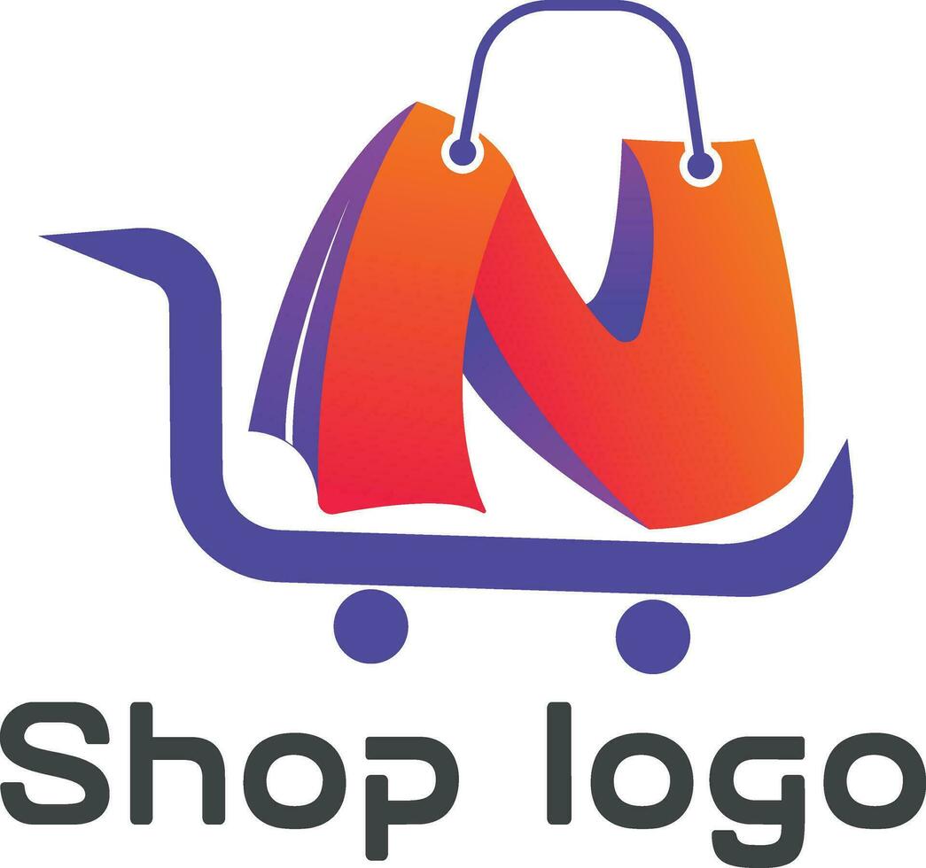 e-handel affär logotyp mall vektor