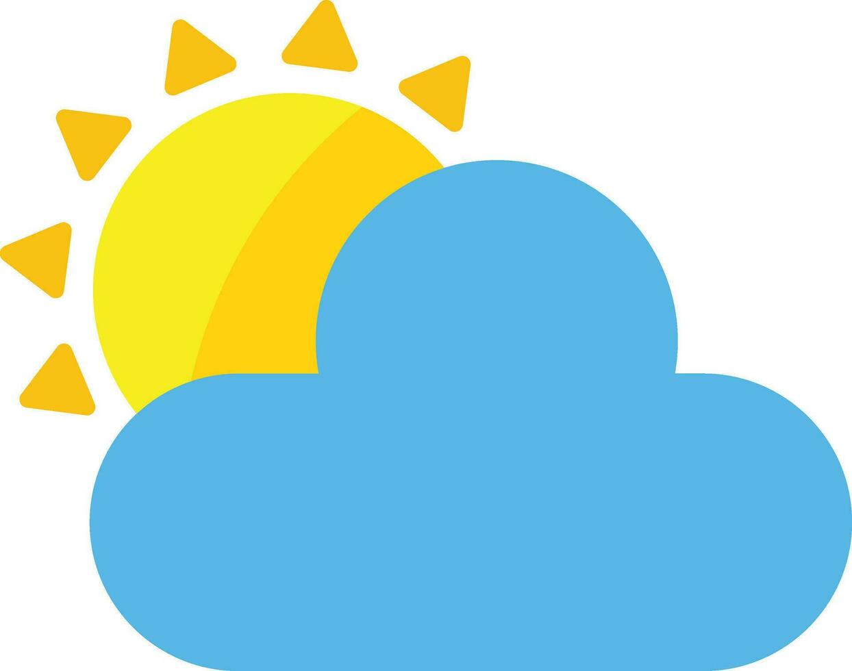Sonne und Wolke Wetter Prognose Symbol vektor