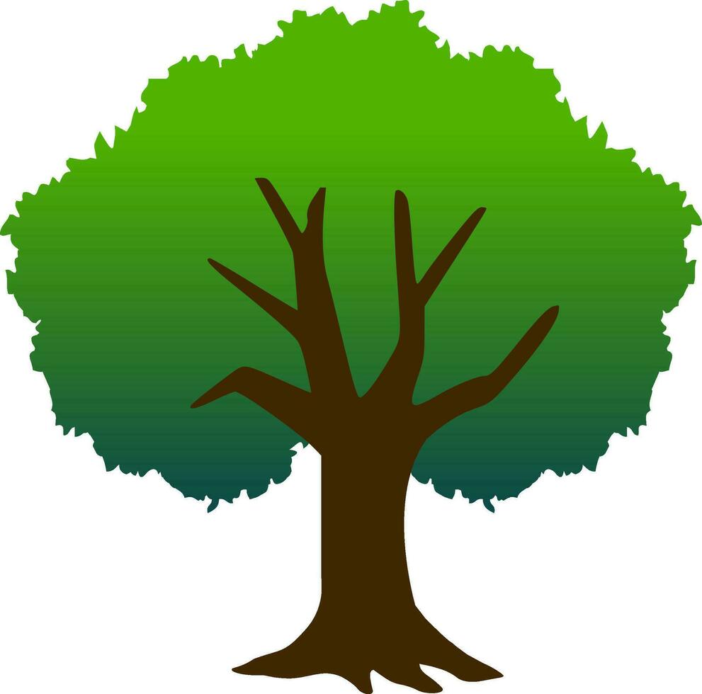 Gradient Bulk Baum Vektor Illustration