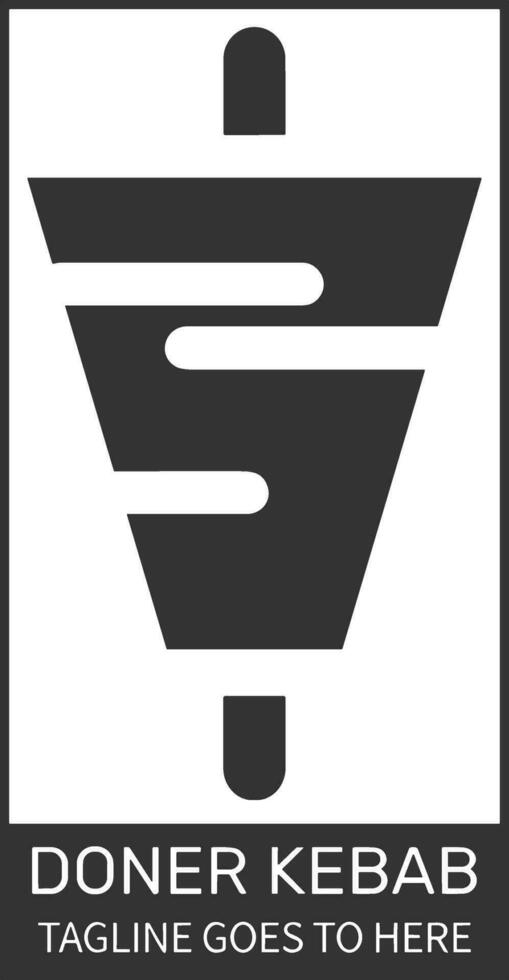 Shawarma-Logo für Restaurants und Märkte. Döner-Logo-Vorlage. vektor