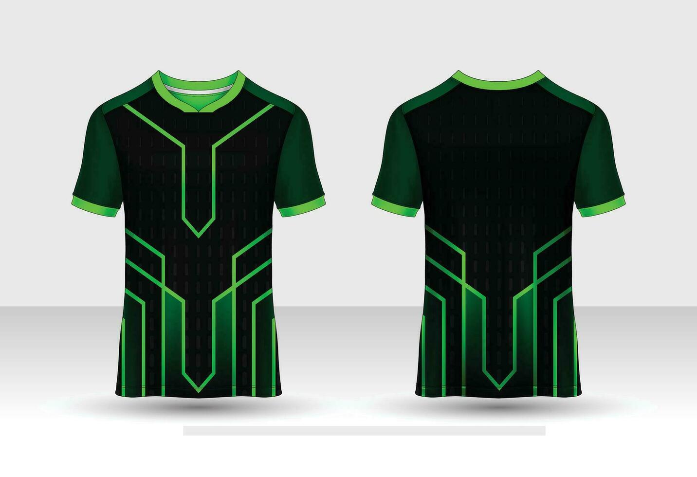 framsida bak tshirt design. sportdesign för fotboll, racing, cykling, speltröja vektor. vektor